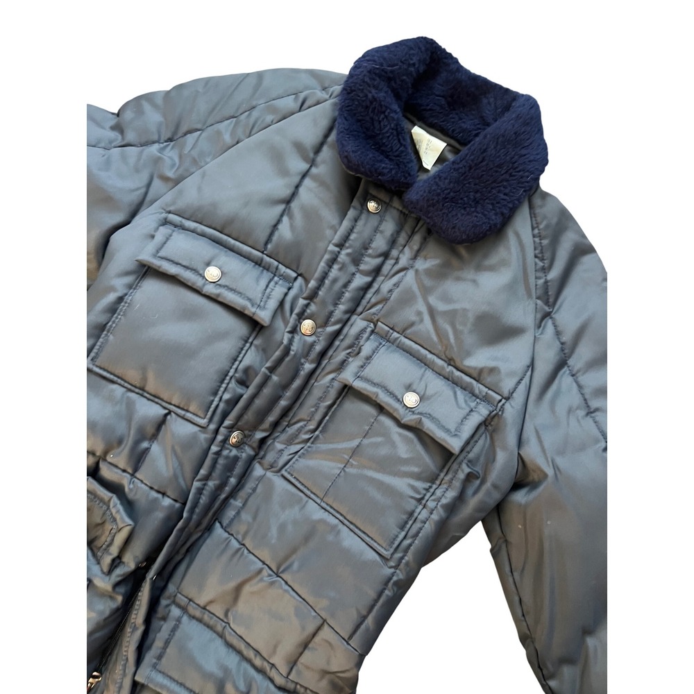 Walls Blizzard-Pruf Kids Navy Blue Insulated Snow Suit Coveralls Hood Youth 18